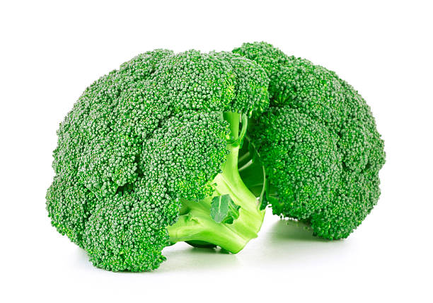 Fresh broccoli on white background
